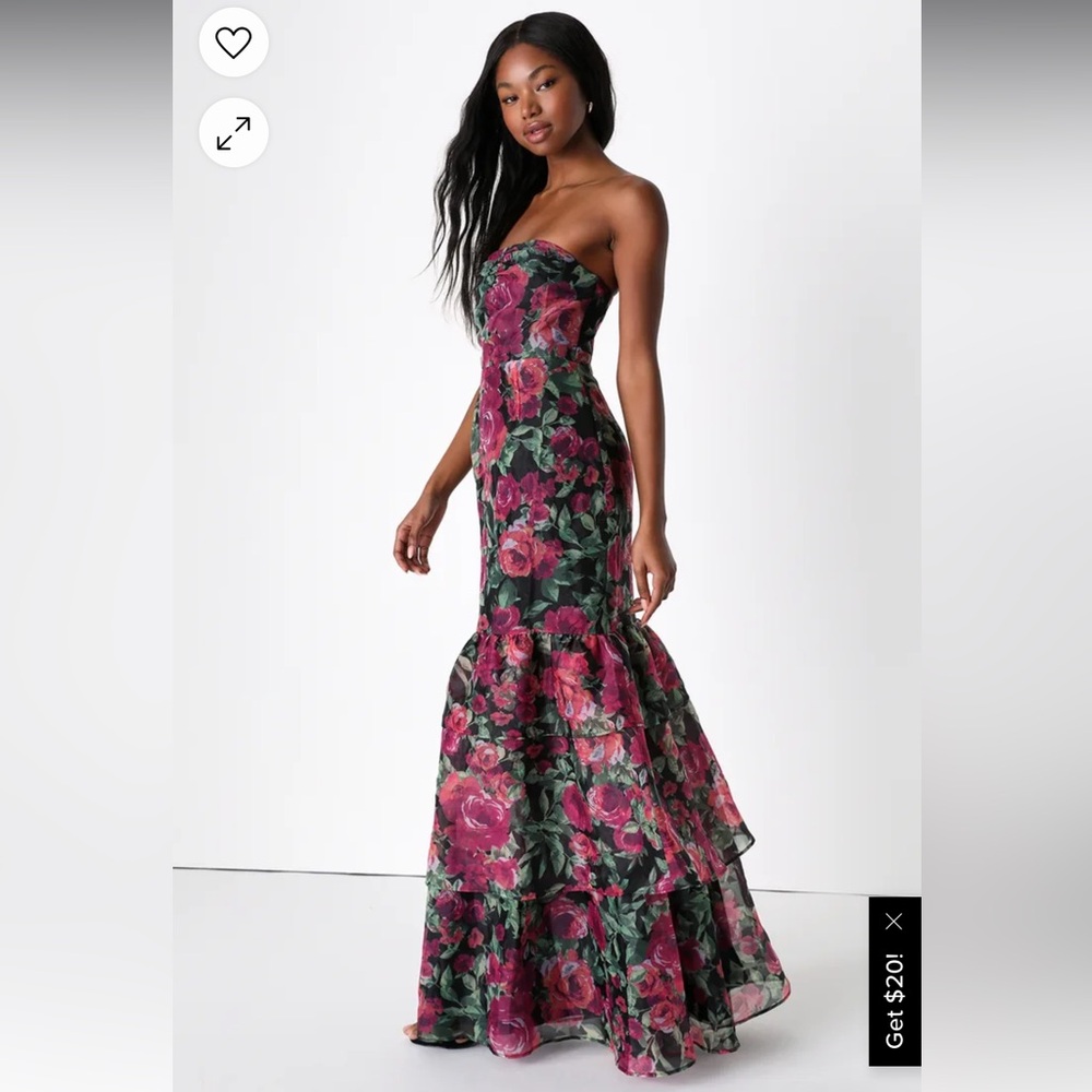 Floral gown - perfect for dances, gala or weddings.